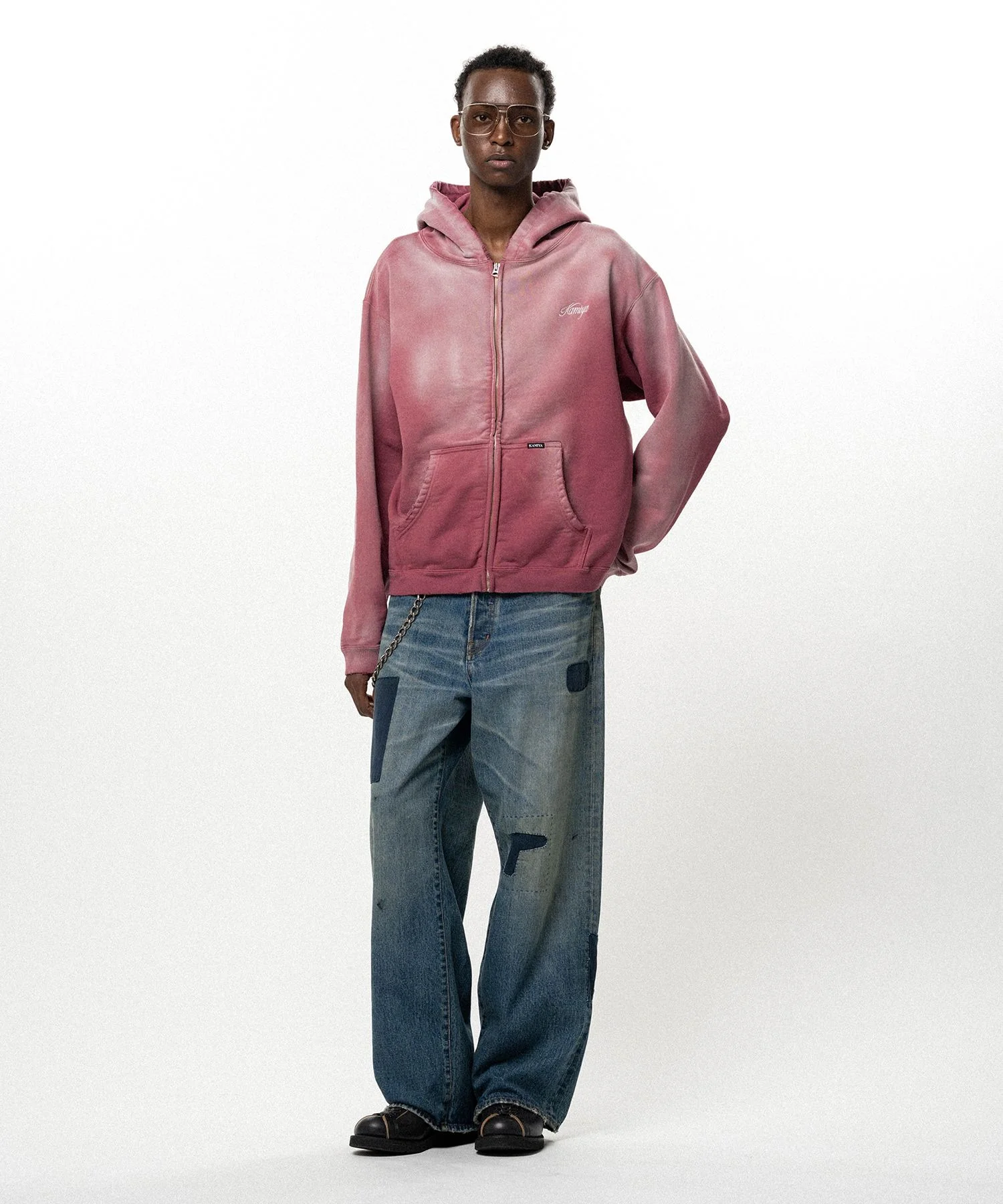 "GREATNESS ACT-COOL" Embroidered Zip-up Hoodie - 1