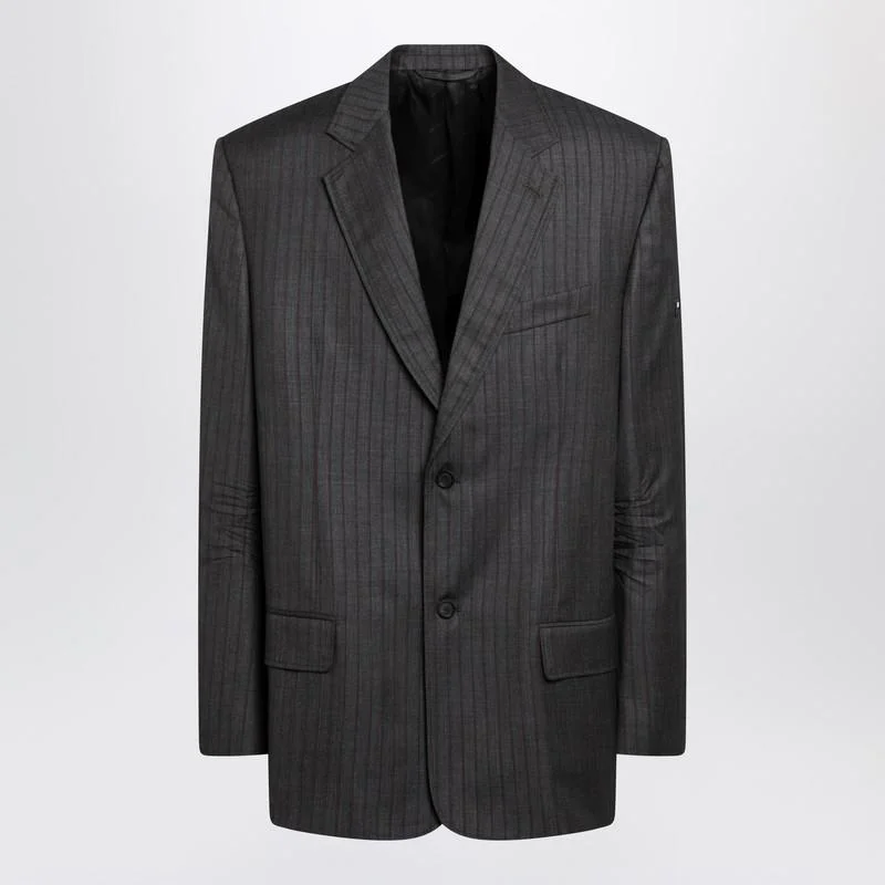 Balenciaga Pinstripe Single-Breasted Jacket - 1