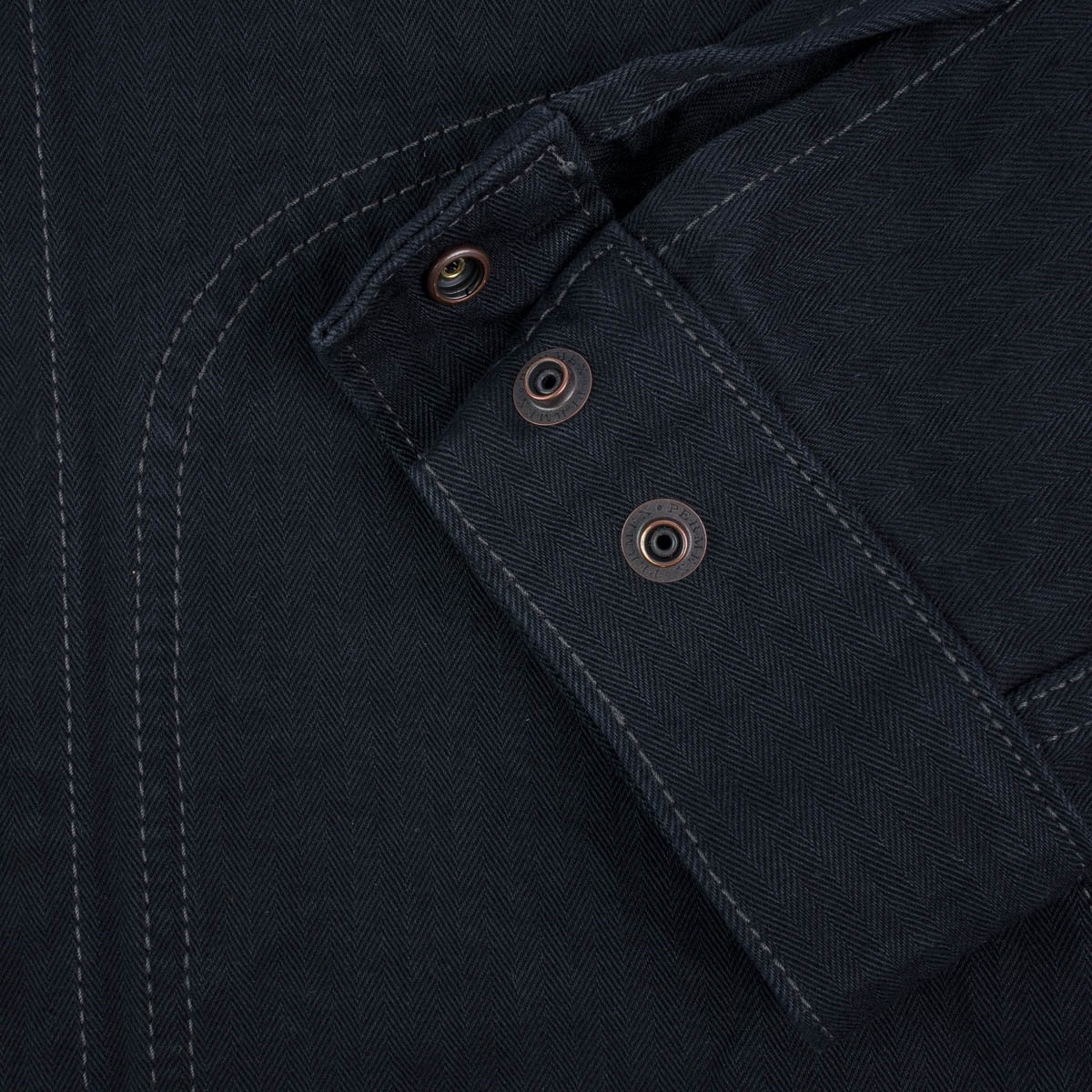 IHJ-124-BLK 10oz Herringbone Work Jacket - Black - 14