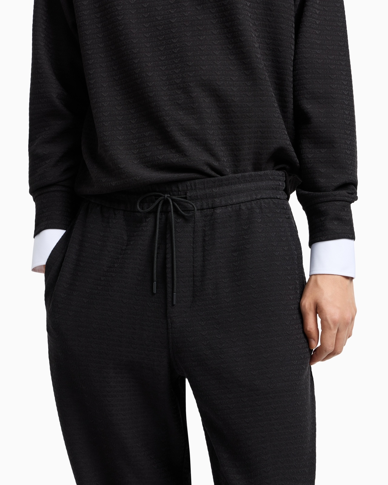 ASV LYOCELL BLEND JERSEY SWEATSHIRT WITH ALL-OVER LETTERING - 5
