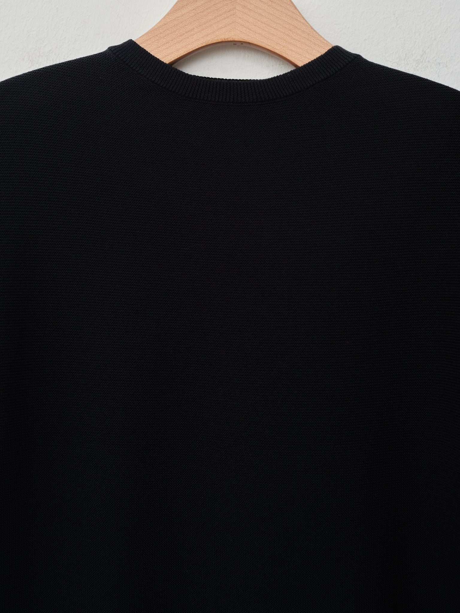 Knitted Light Cotton T-Shirt - Black - 6