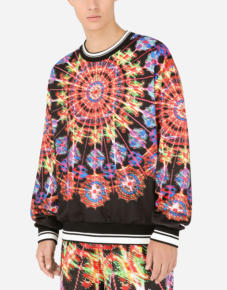 Illumination-print technical jersey sweatshirt - 4