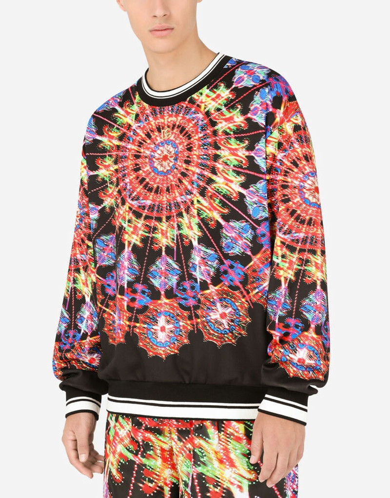 Illumination-print technical jersey sweatshirt 4