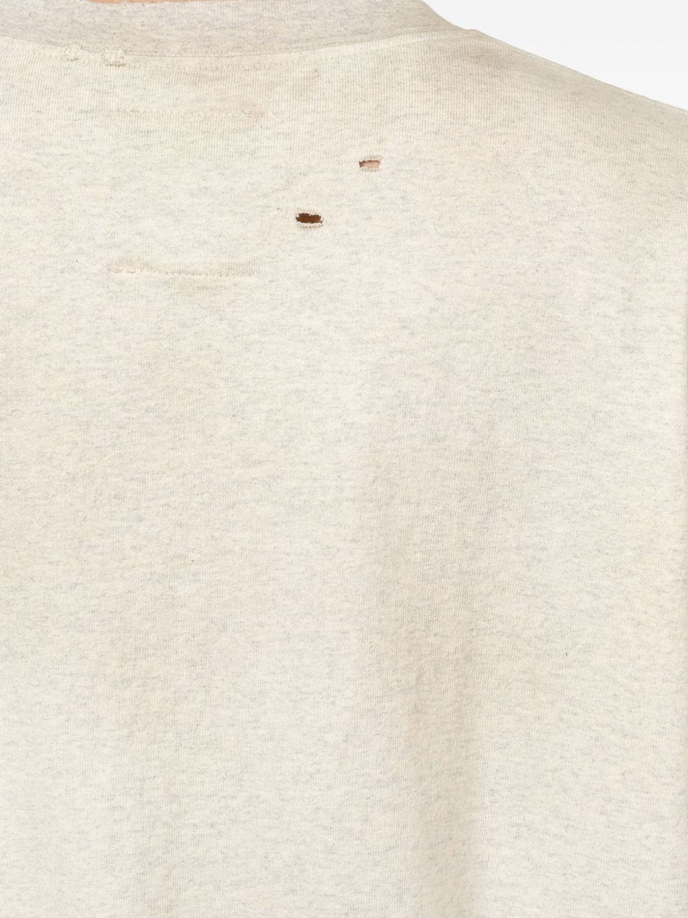 cat-print distressed T-shirt - 5