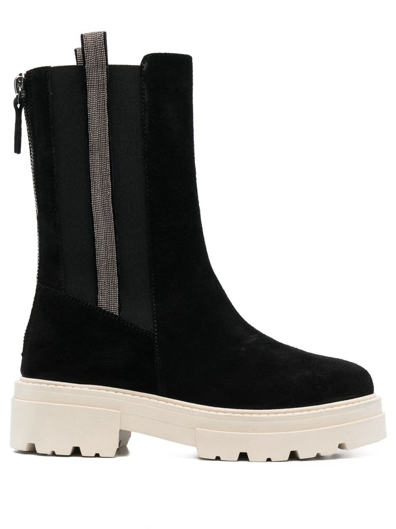 suede zip-fastening boots 1