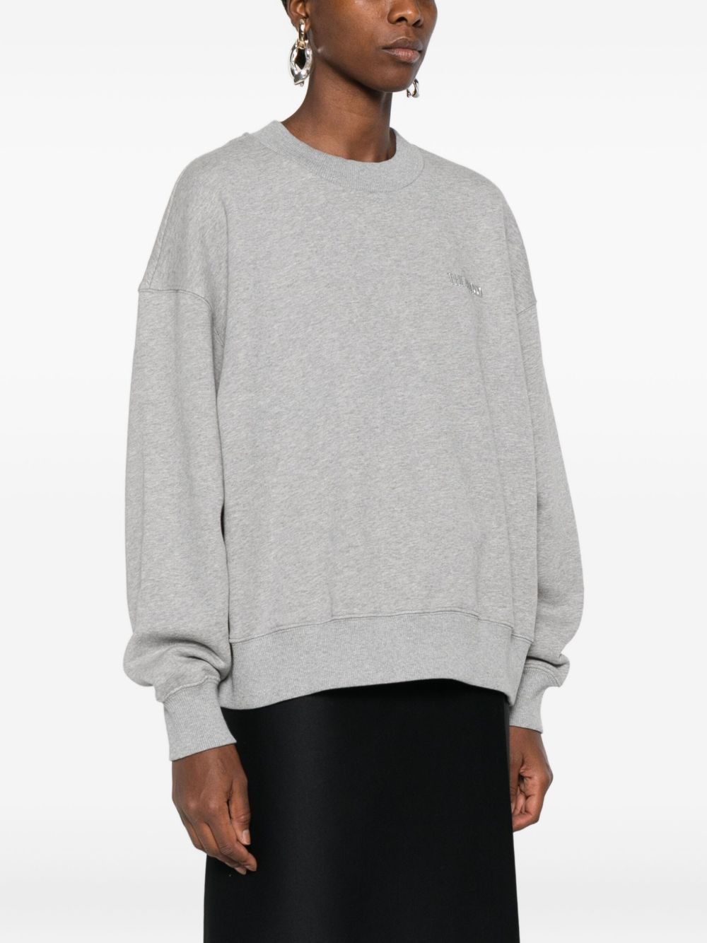 crew-neck cotton sweatshirt - 3