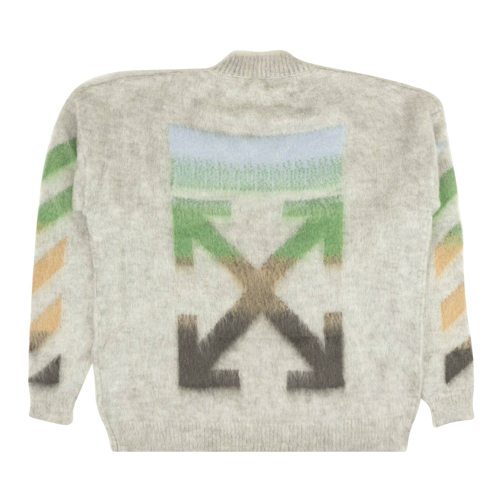 Off white brushed mohair sweater sale