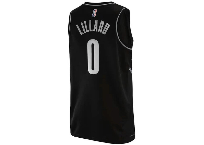 Nike Nike Portland Trail Blazers D Lillard Swingman Jersey Black outlook
