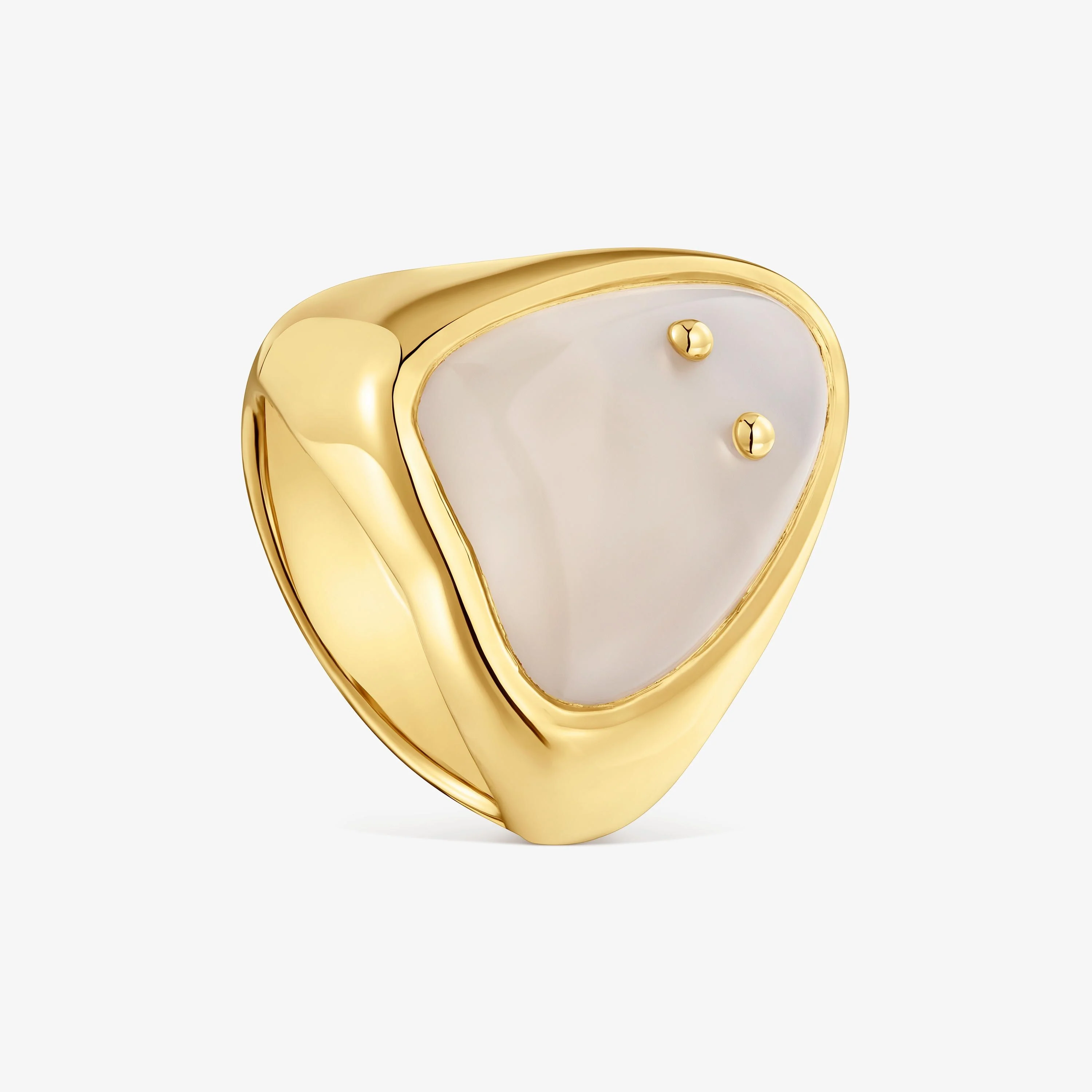 18kt gold vermeil and quartz Signet ring TOUS Boo - 1