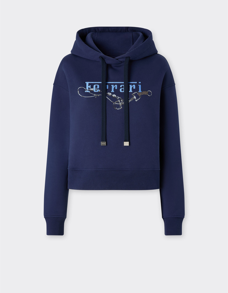 Hooded sweatshirt with Ferrari embroidery 1