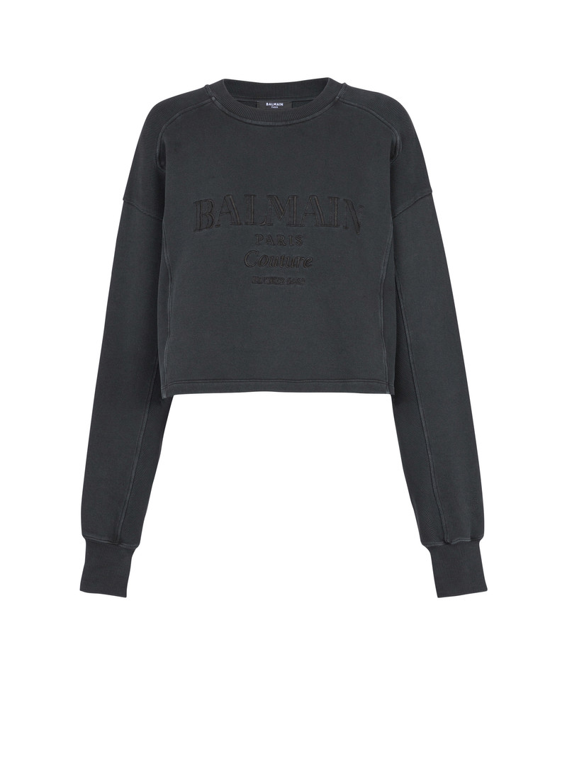 Balmain Couture embroidered sweatshirt 1