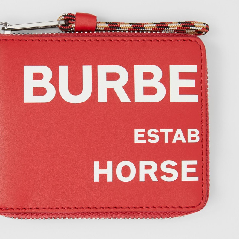 Burberry Horseferry Print Leather Ziparound Wallet outlook