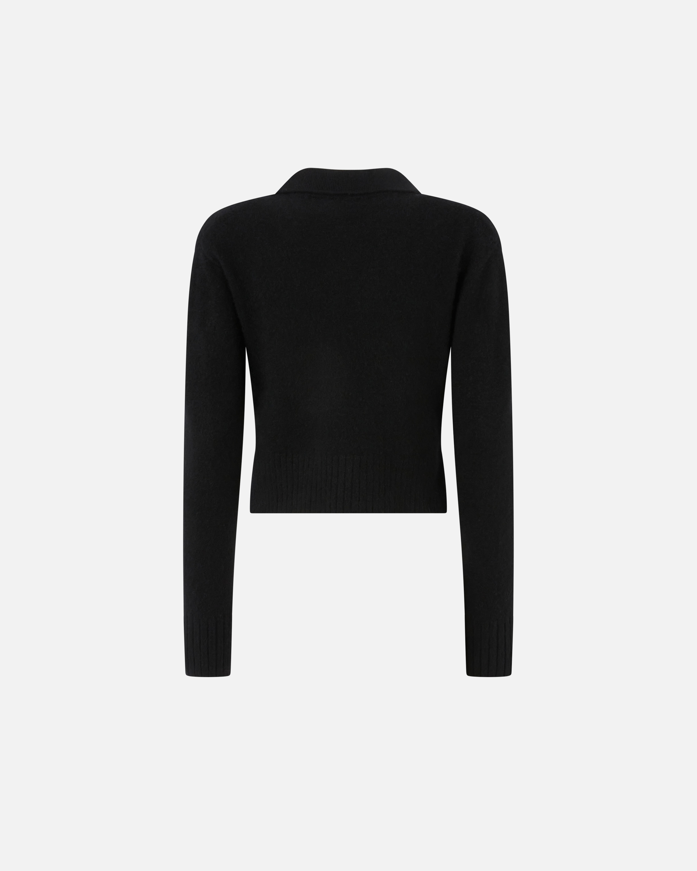 SHORT CASHMERE-BLEND SWEATER WITH COLLAR - 6