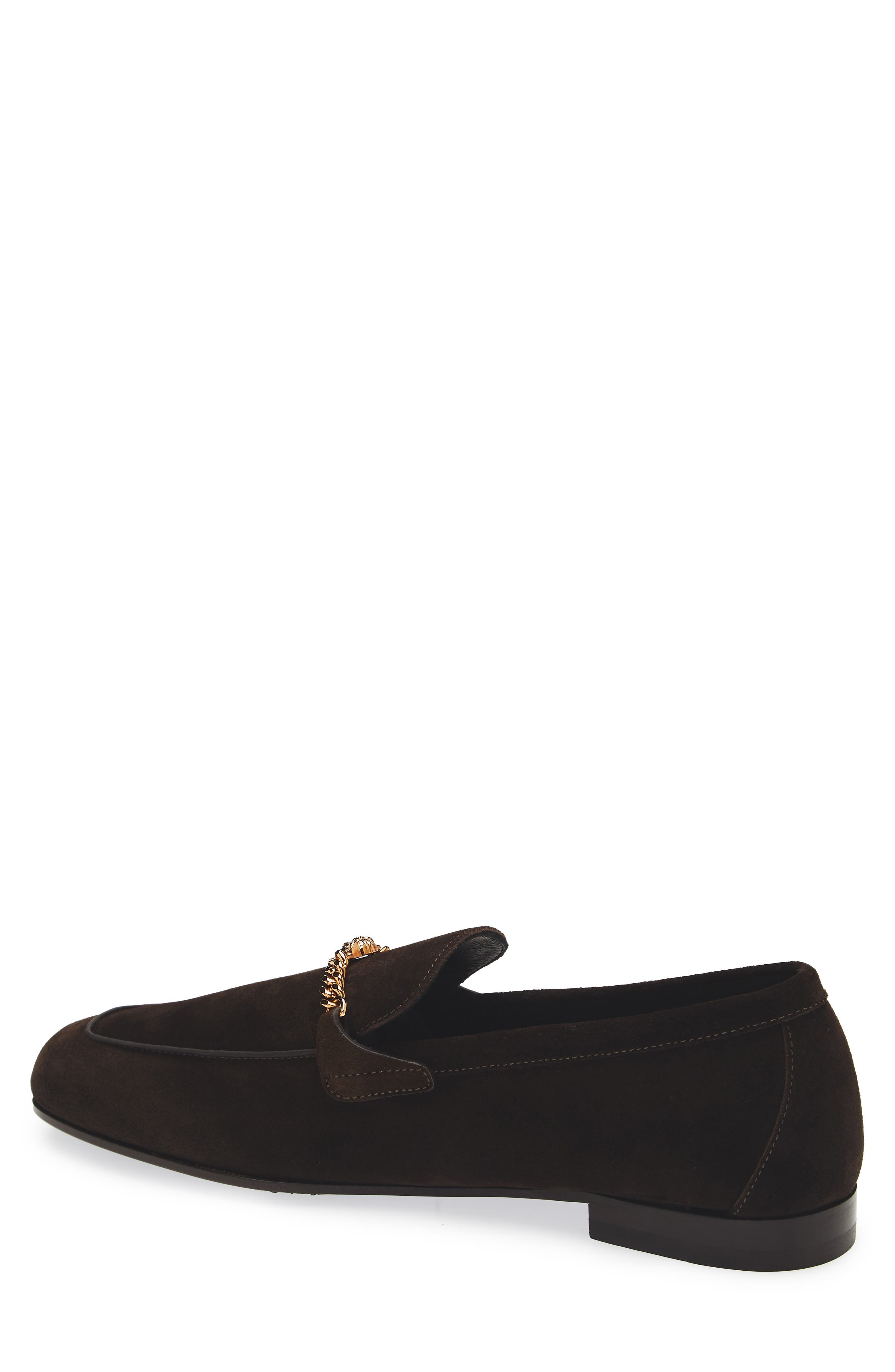 Versace Medusa Chain Suede Loafer in Ebano-Versace Gold at Nordstrom - 2
