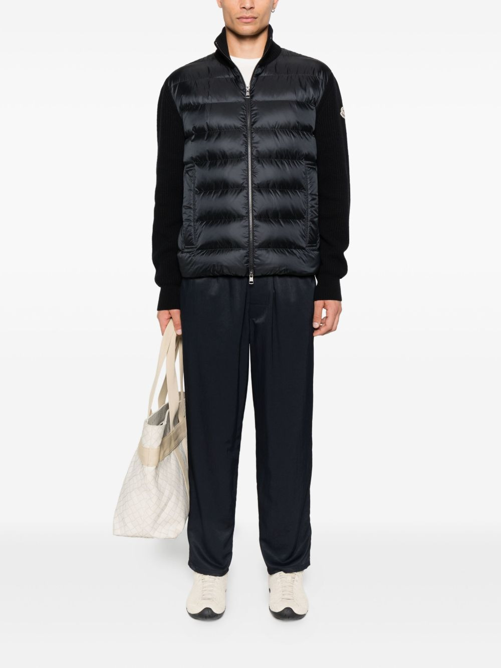 quilted long-sleeve cardigan - 2