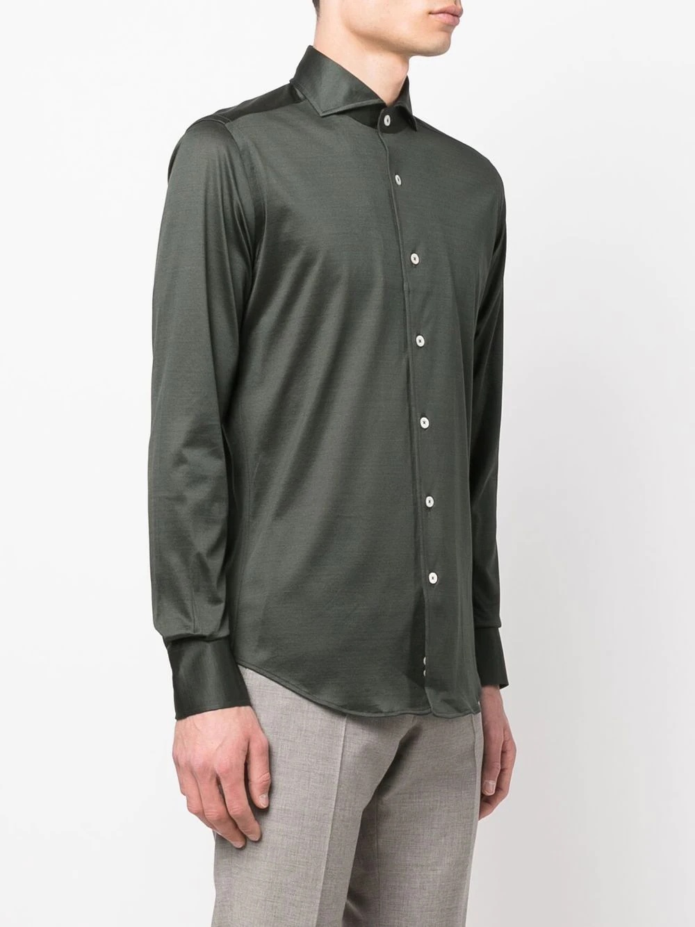 long-sleeve spread-collar shirt - 3