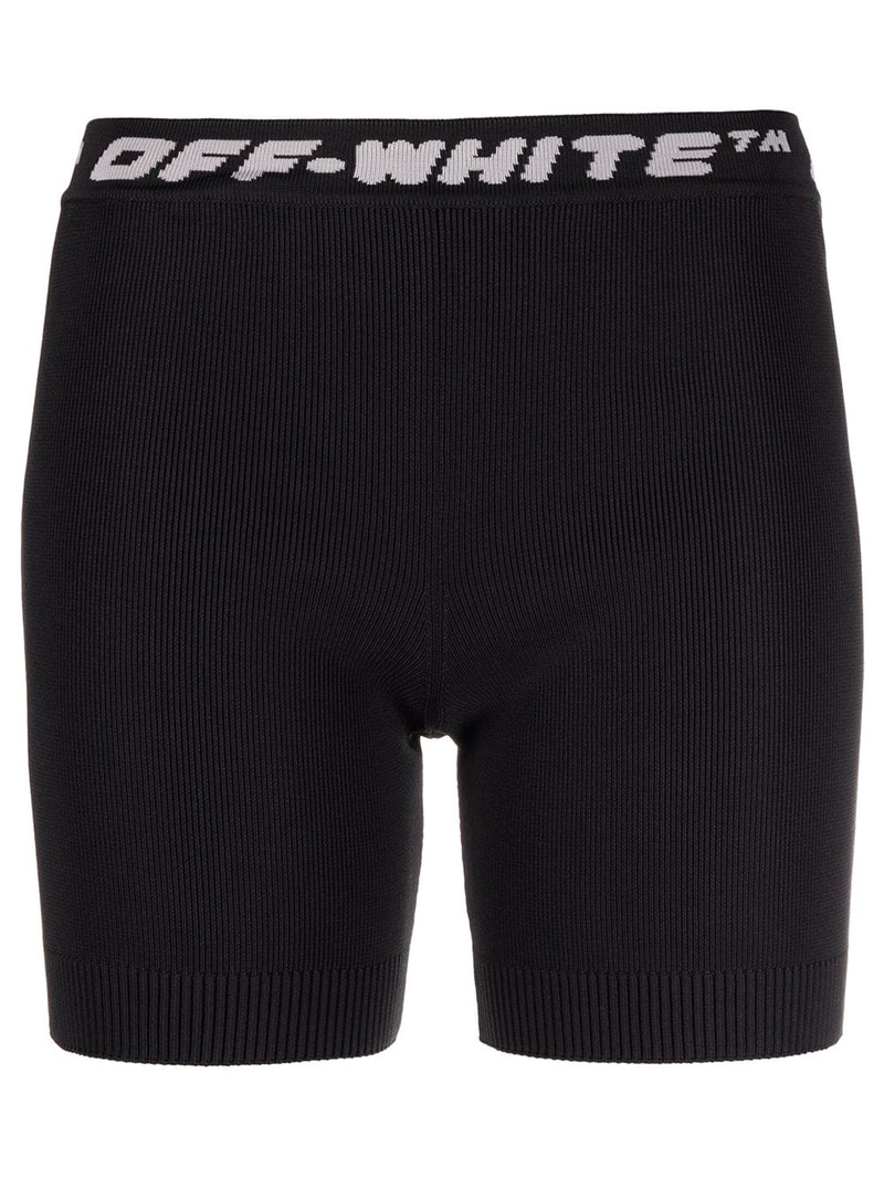 Logo Band Shorts Black And Grey - 1