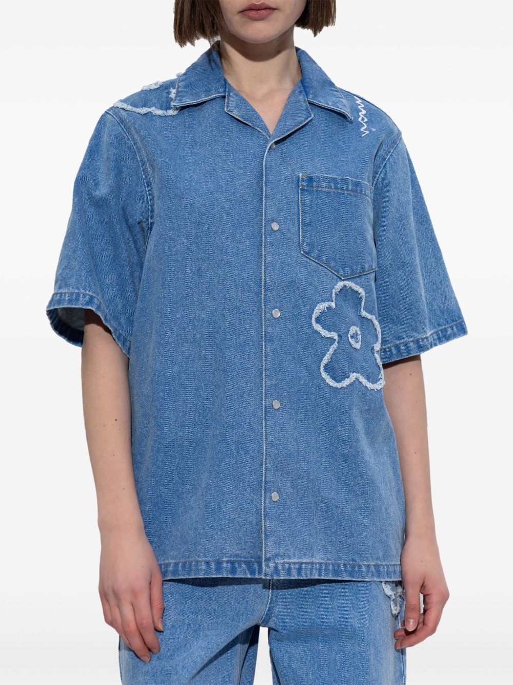 floral motif shirt - 3