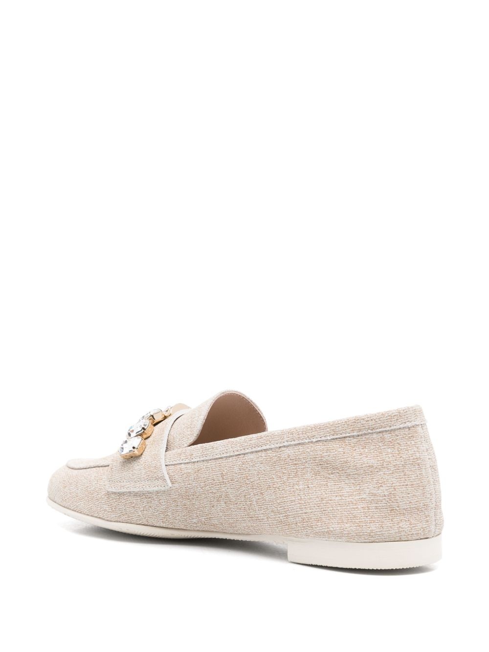 crystal-embellished loafers - 3