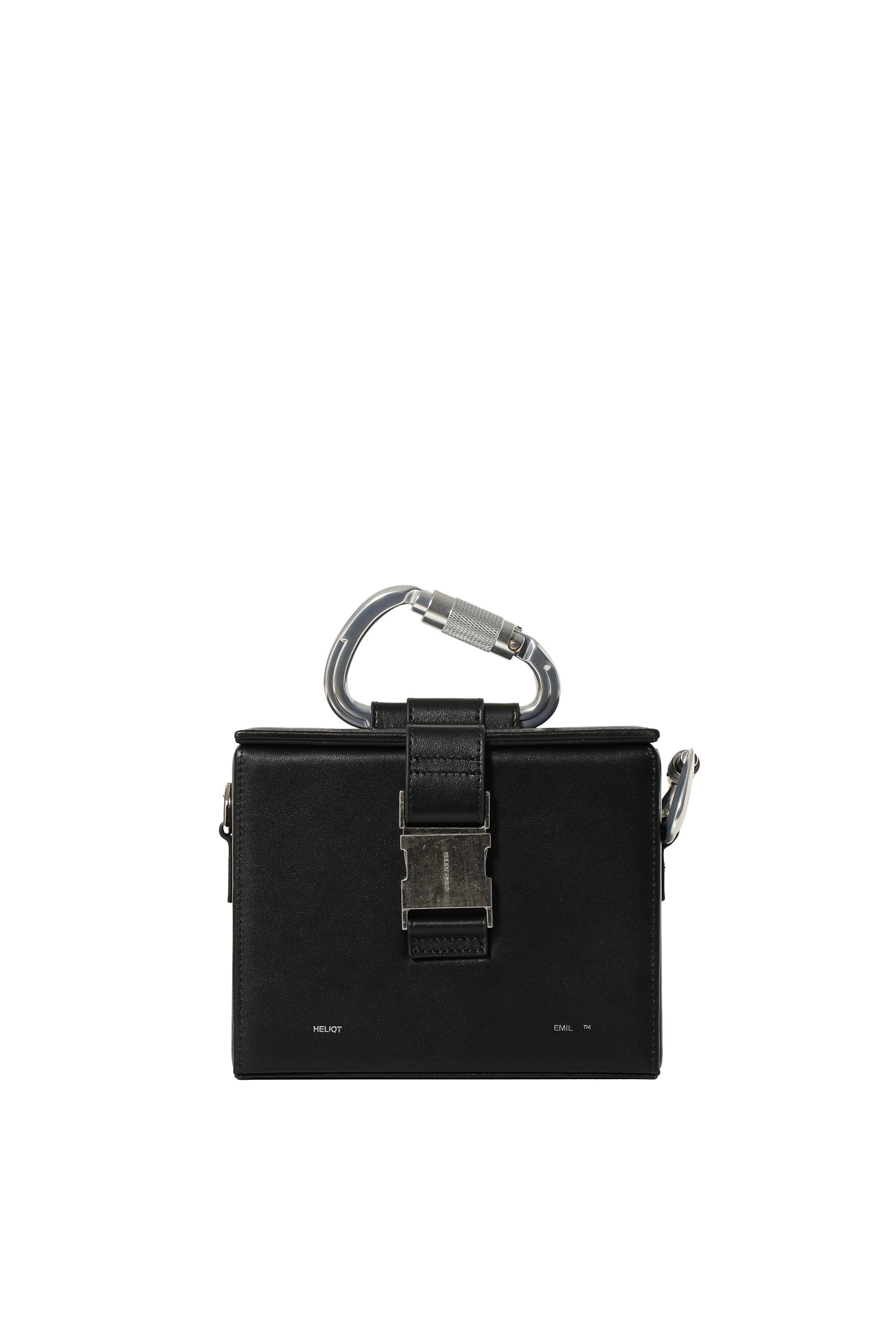 LEATHER CARABINER BOX BAG / BLK - 2