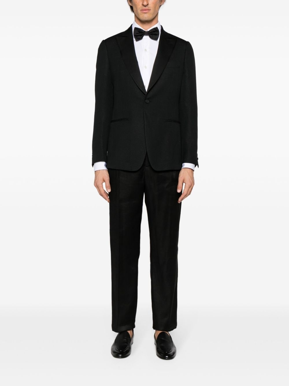 lurex-detail single-breasted blazer - 2