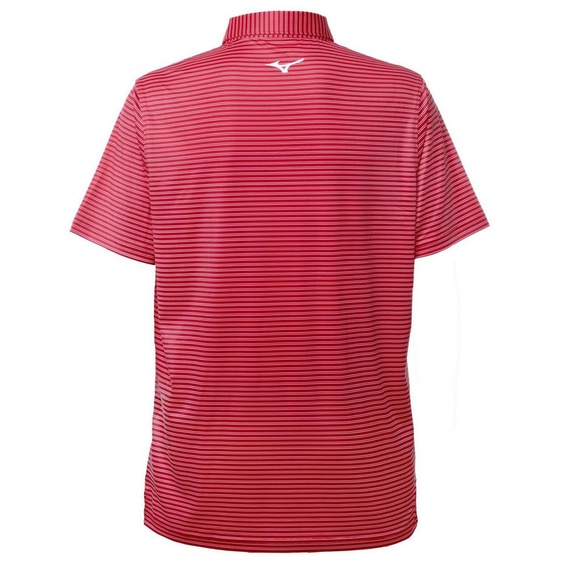 Mizuno Men's Pro Polo, Double Stripe/Red outlook