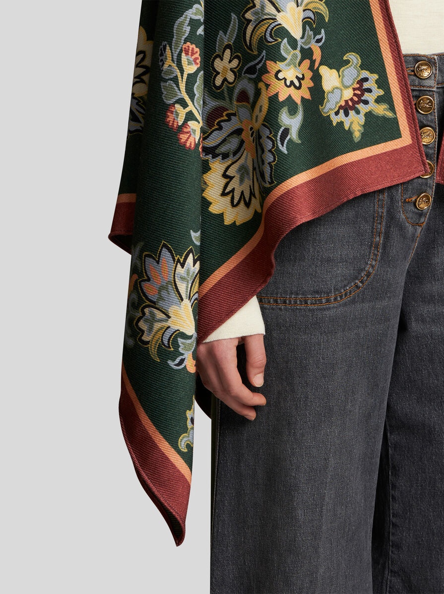 FLORAL PAISLEY CAPE - 2