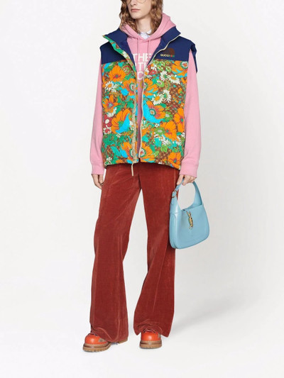 GUCCI x The North Face floral padded gilet outlook