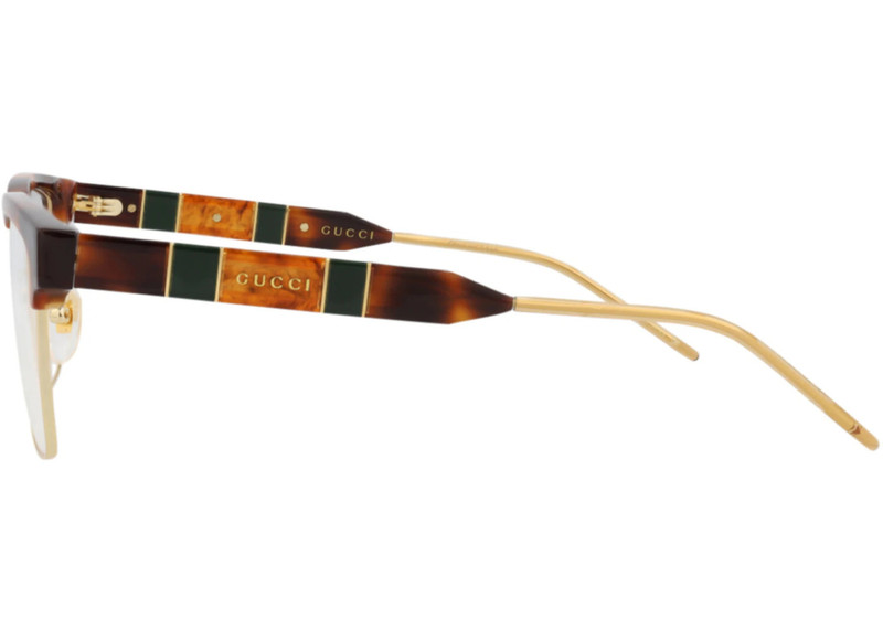 GUCCI Gucci Square-Frame Acetate Optical Frames Havana Havana Transparent (GG0605O-30008100-005) outlook