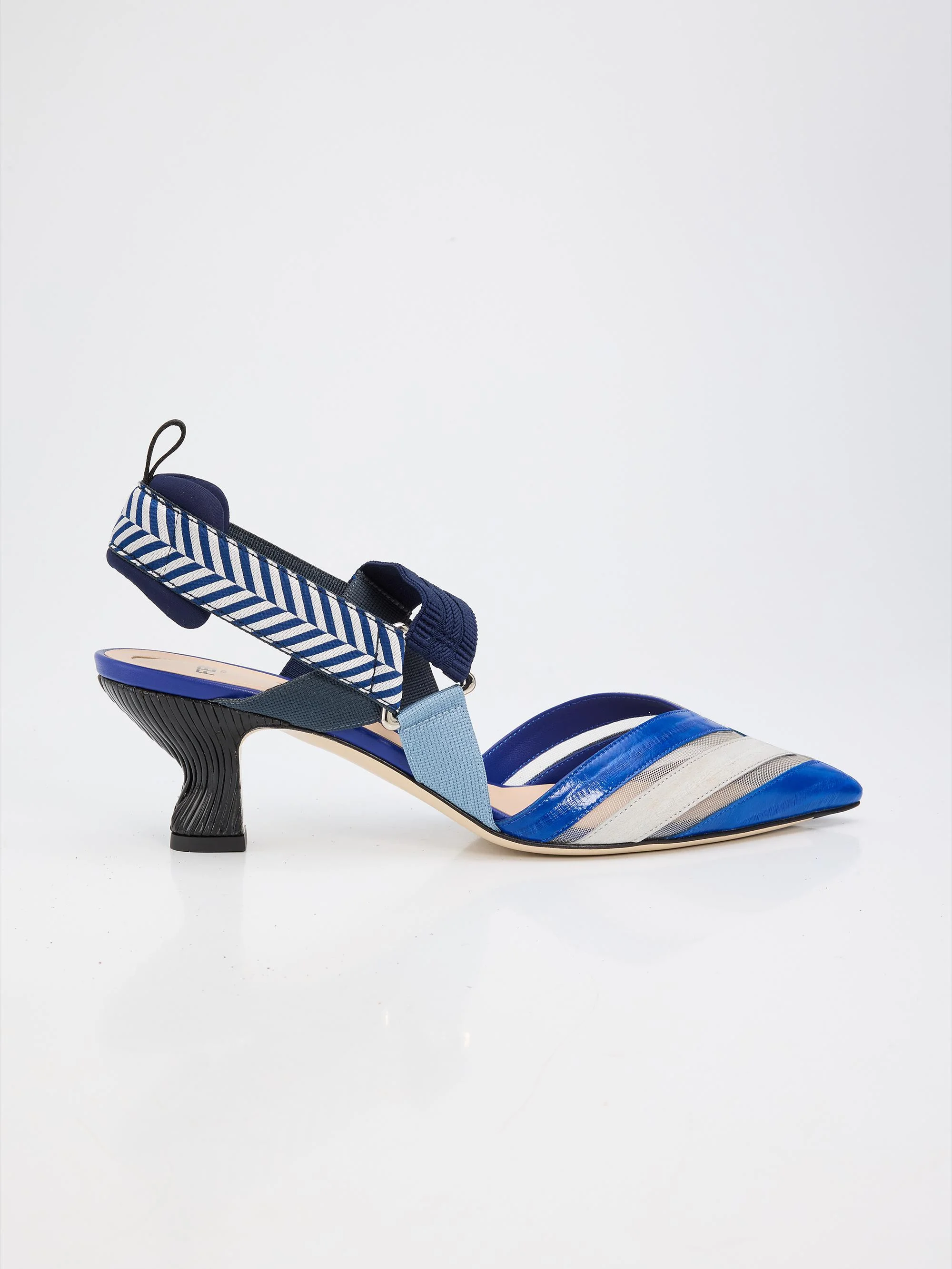 Women's Colibri Iconic 55MM Leather Slingback Pumps - Blue Smoke - 1