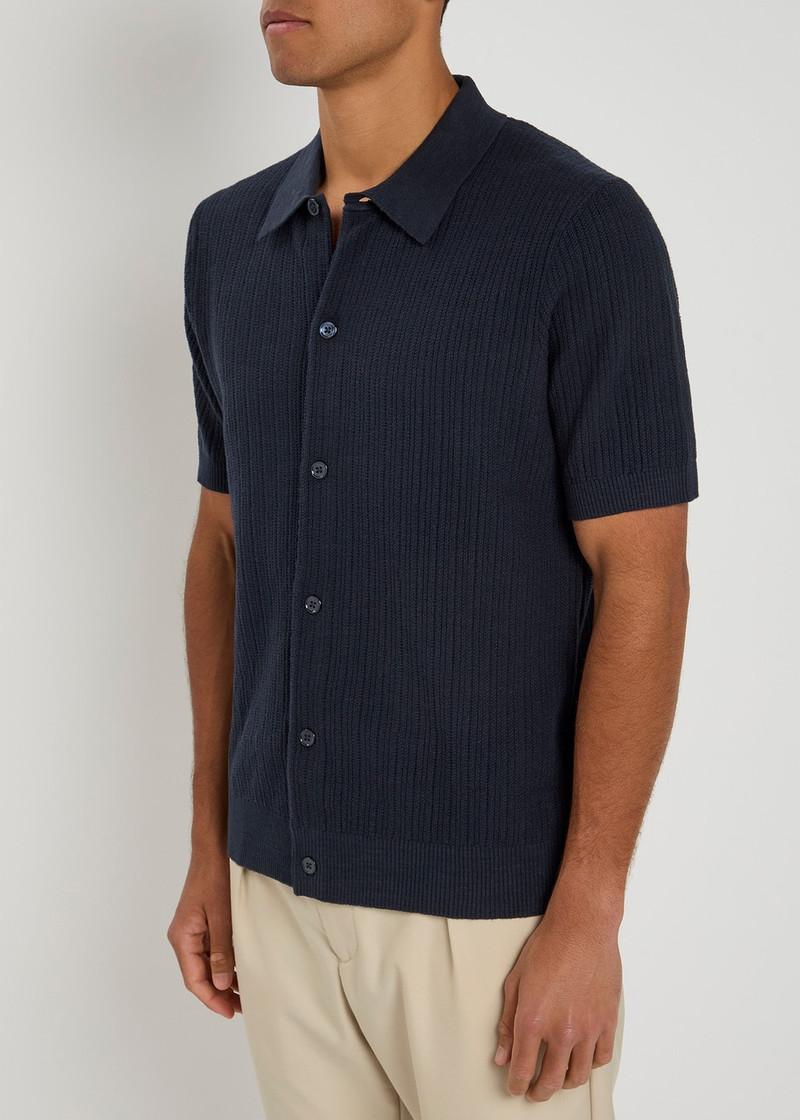 NN07 NN07 Nolan Ribbed Cotton-knit Cardigan outlook