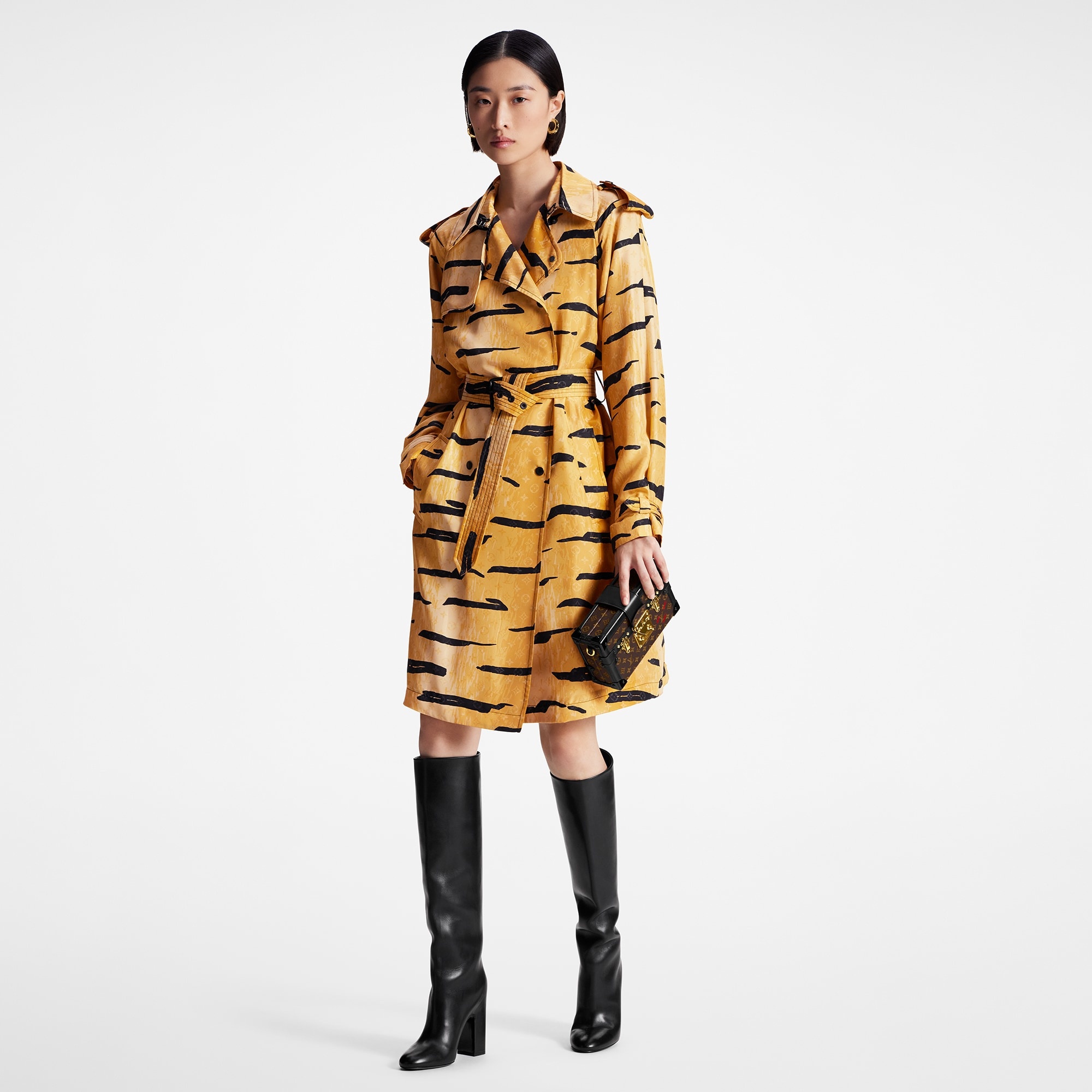 Tiger Print Trench Coat - 2