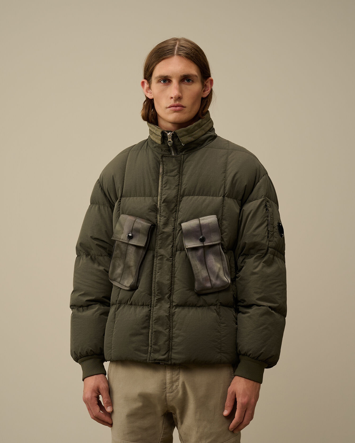 C.P. Company Flatt Nylon Short Down Jacket | REVERSIBLE