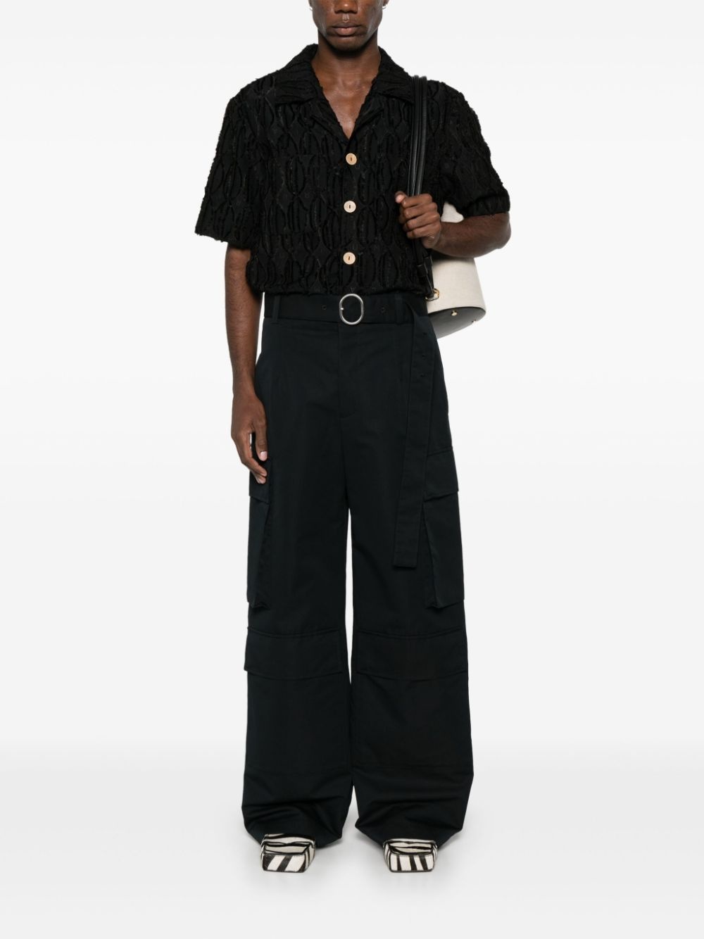wide-leg cargo pants - 2