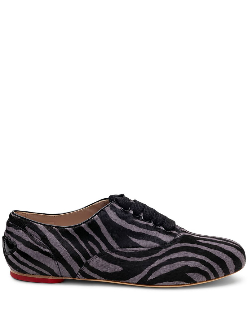 zebra-print leather loafers 1
