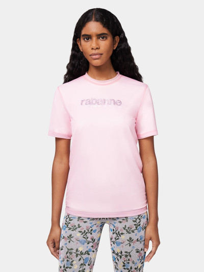 Paco Rabanne PINK FADED LOGO-PRINTED TOP outlook