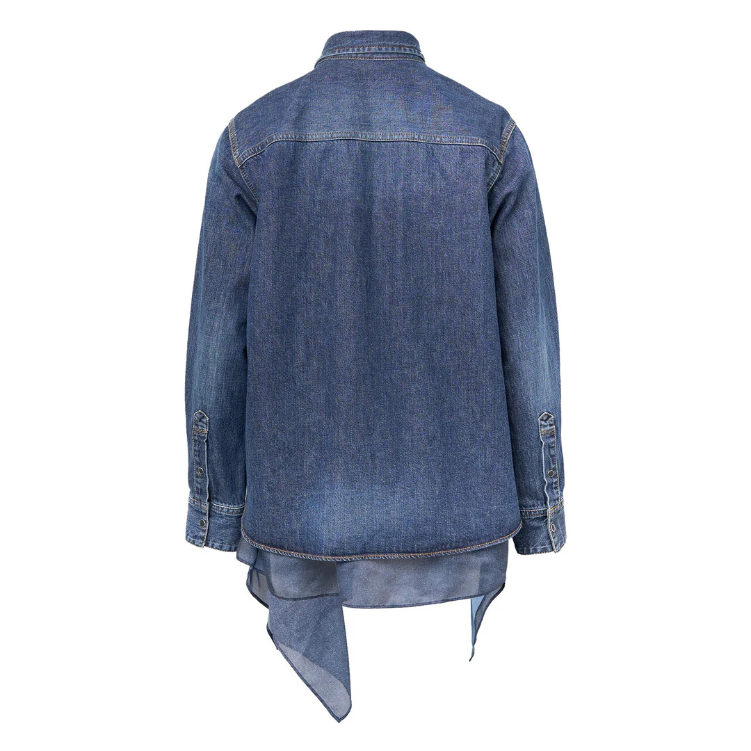 Denim x Satin Shirt - 2