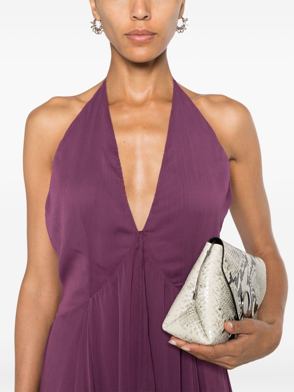 chiffon halterneck dress - 5