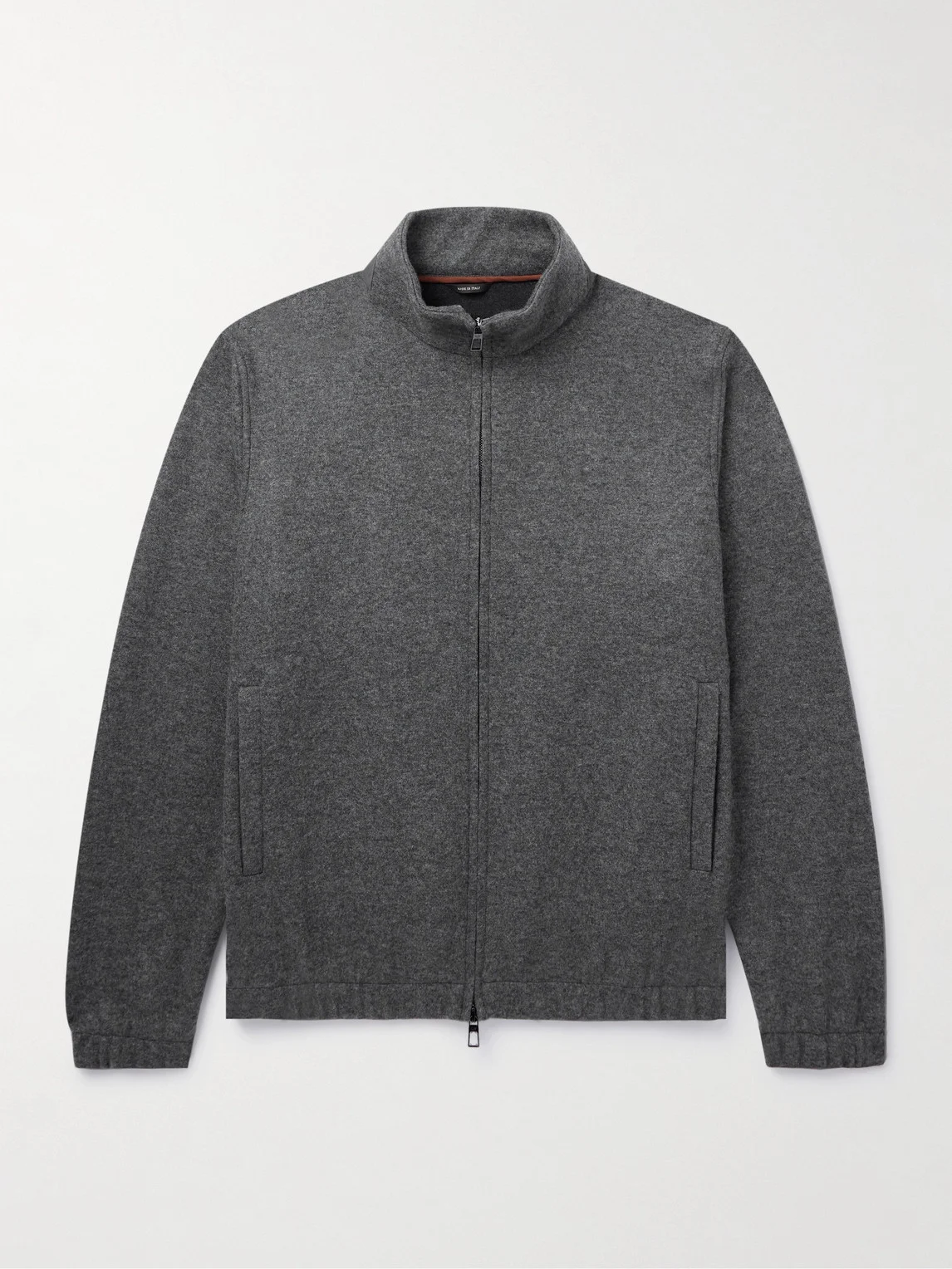 Cashmere-Blend Zip-Up Sweater - 1