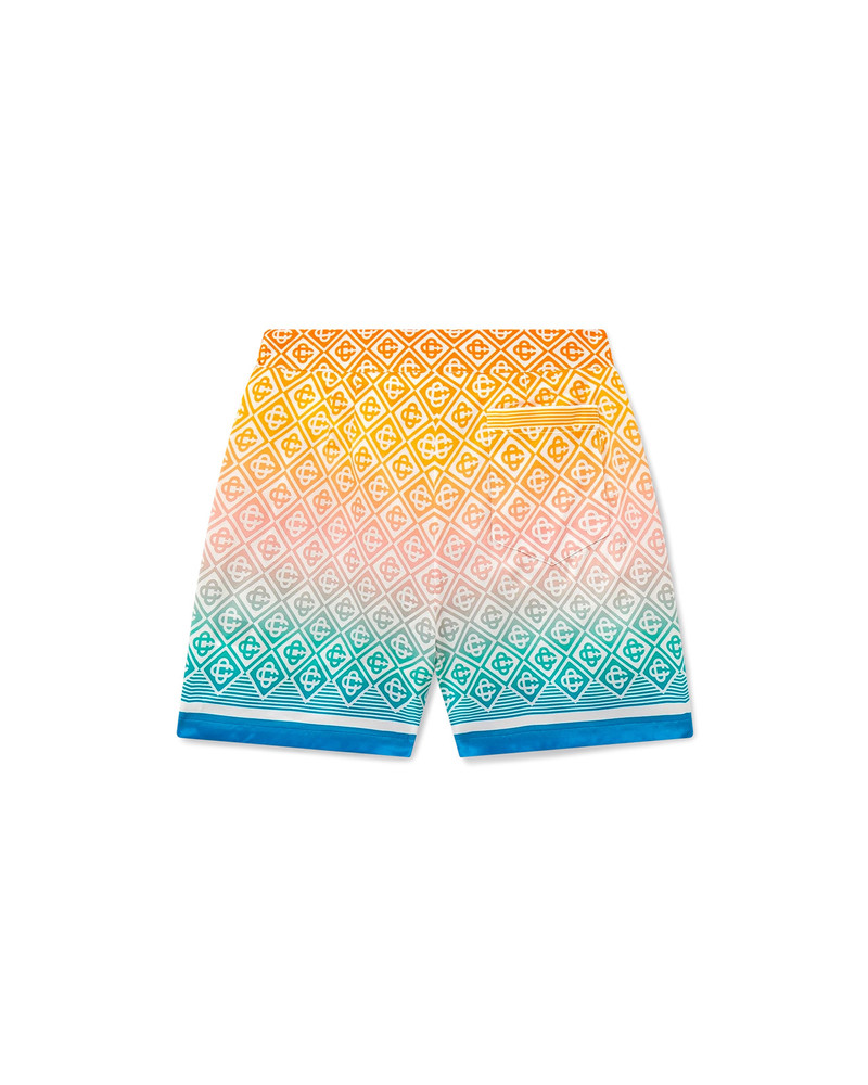 CASABLANCA Gradient Monogram Silk Tailored Shorts outlook