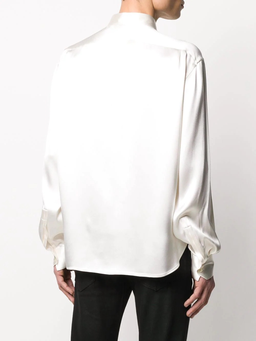 tie-front long-sleeved shirt - 4