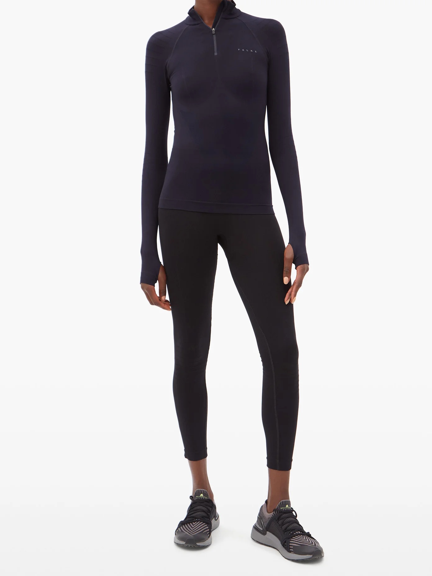 Zipped-neck jersey thermal top - 2