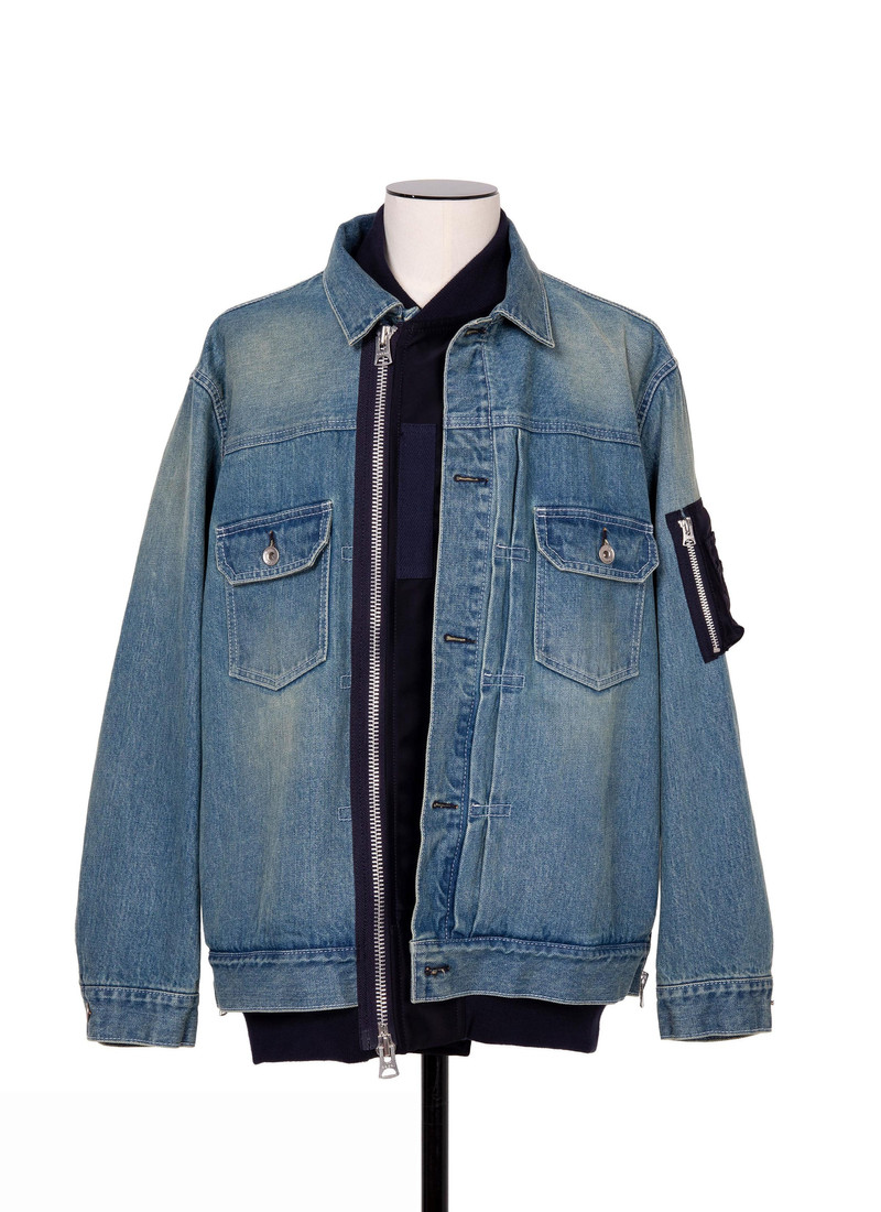 Denim x Nylon Twill Jacket 1