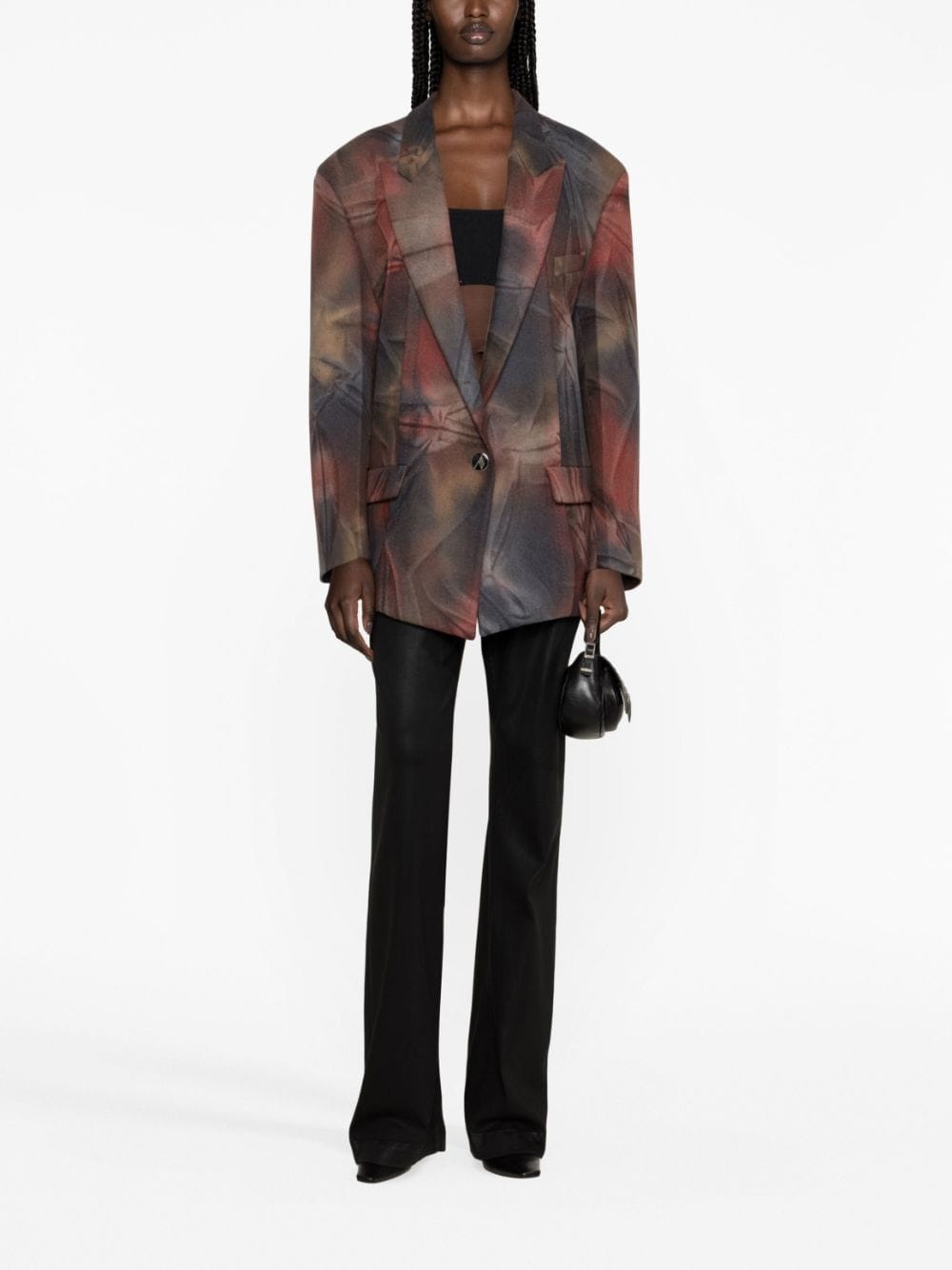 Glen tie-dye oversized blazer - 2