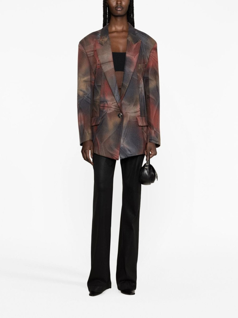 THE ATTICO Glen tie-dye oversized blazer outlook
