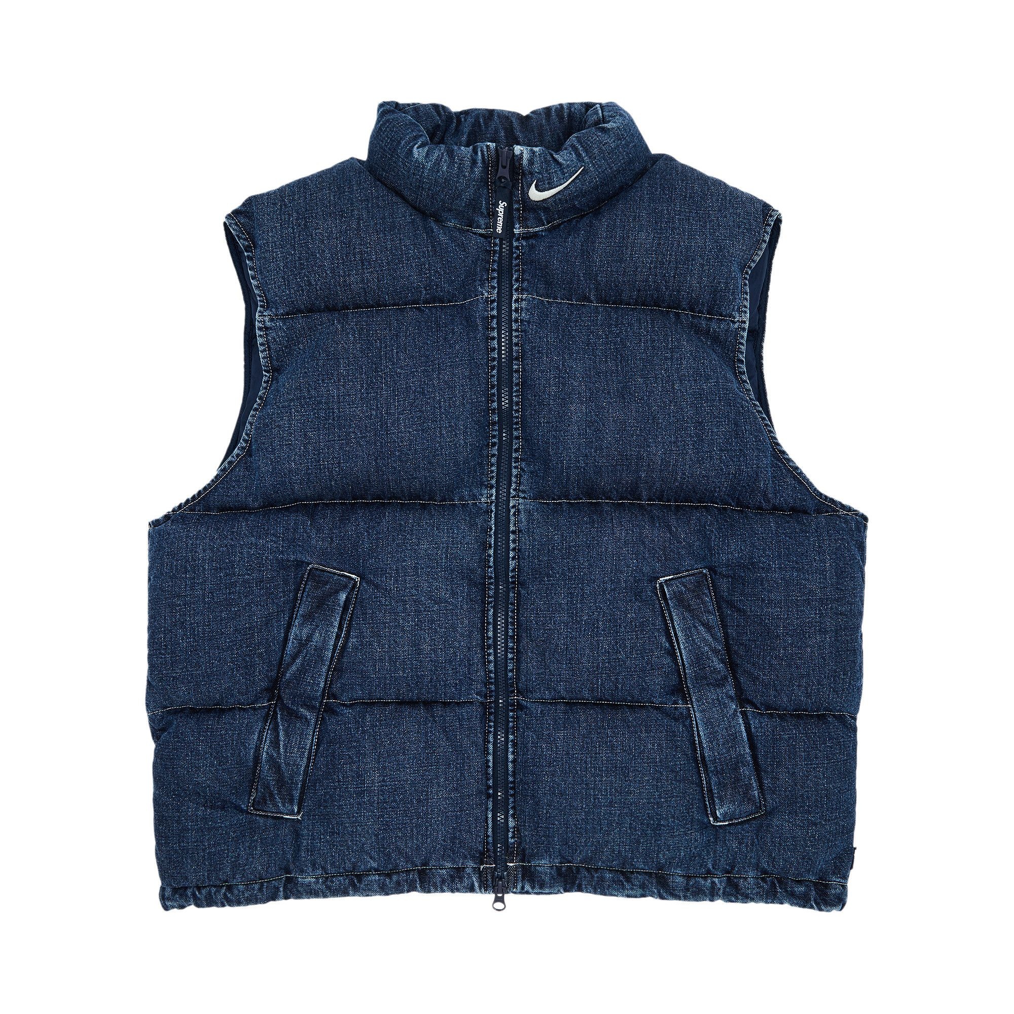 Supreme x Nike Denim Puffer Vest 'Indigo' - 1