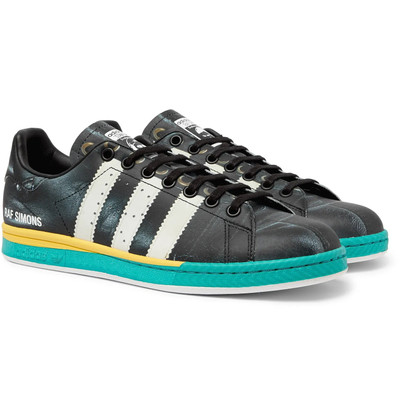 Raf Simons + adidas Originals Samba Stan Smith Printed Leather Sneakers outlook