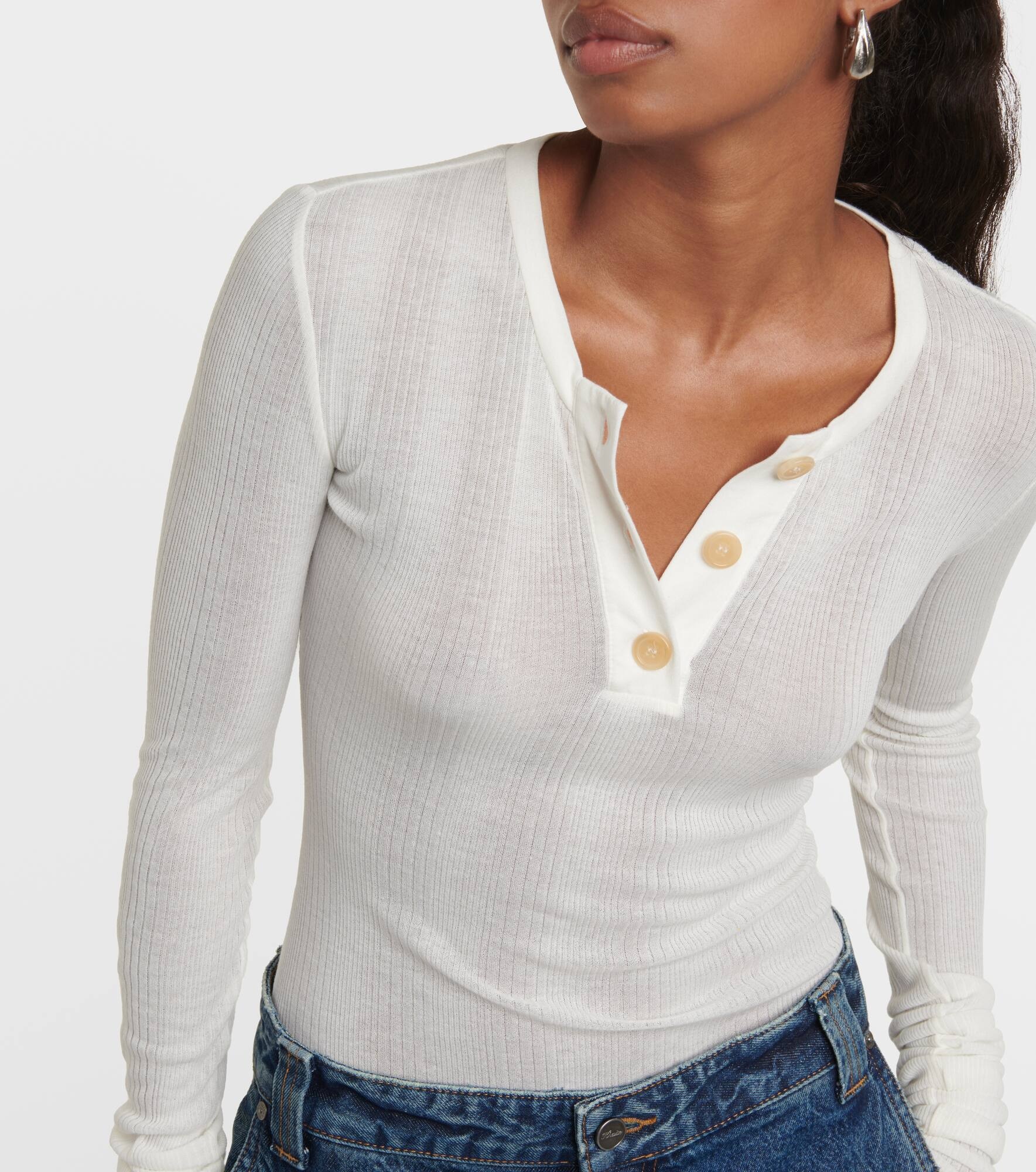 Janelle cotton-blend jersey bodysuit - 5