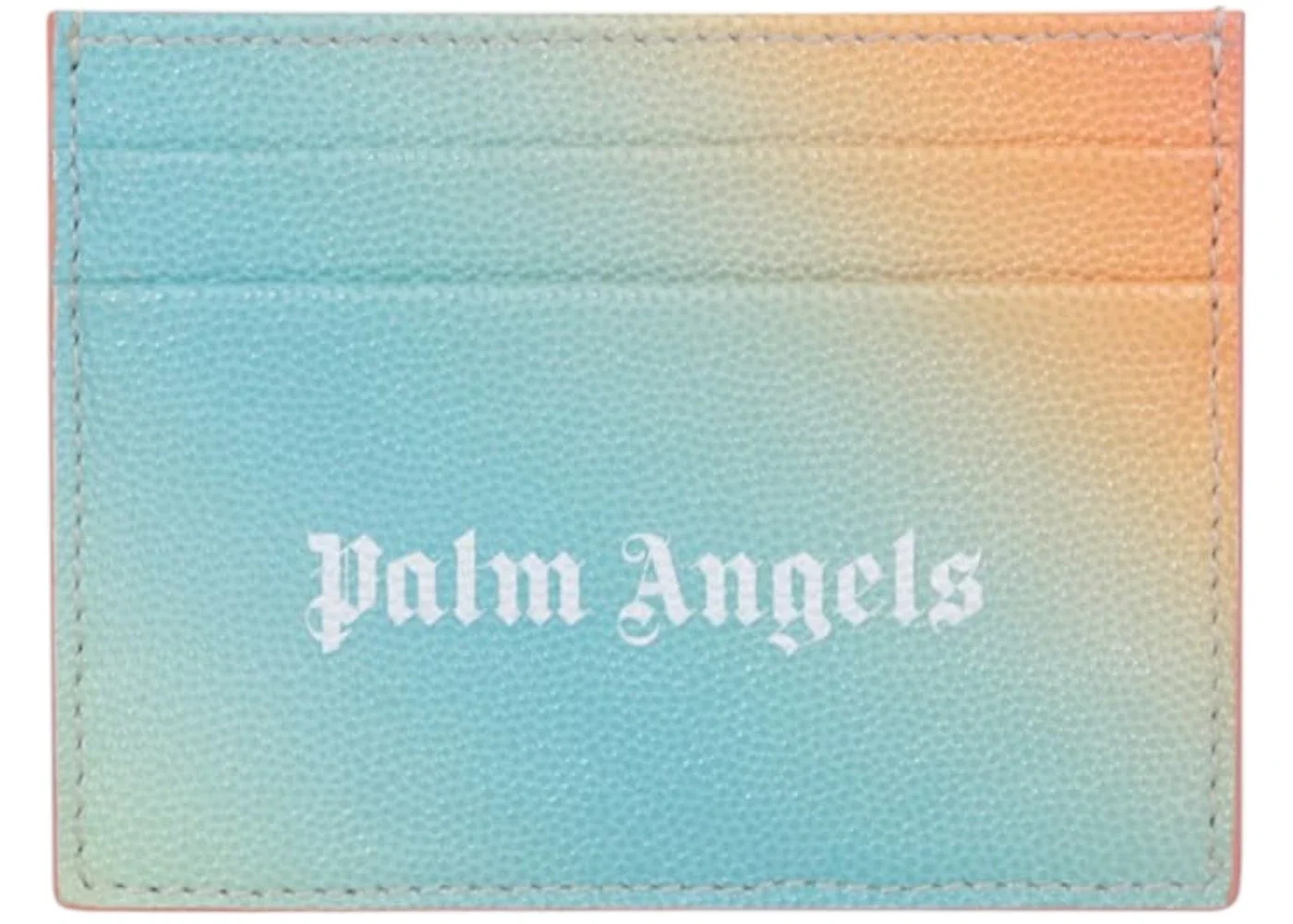 Palm Angels Rainbow Caviar Card Holder Blue - 1