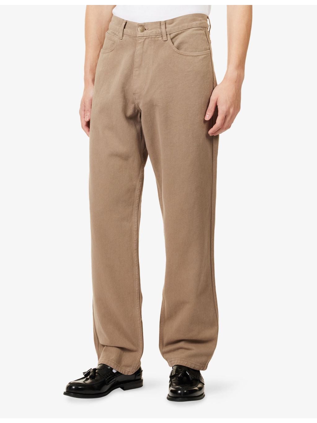 Coarse Straight-Leg Denim Trousers - 3